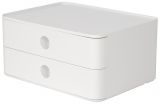 HAN SMART-BOX ALLISON – kompakte Design-Schubladenbox mit 2 Schubladen, hochglänzend und in Premium-Qualität, snow white, 1120-12