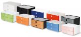 HAN SMART-BOX ALLISON – kompakte Design-Schubladenbox mit 2 Schubladen, hochglänzend und in Premium-Qualität, granite grey, 1120-19
