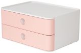 HAN SMART-BOX ALLISON – kompakte Design-Schubladenbox mit 2 Schubladen, hochglänzend und in Premium-Qualität, flamingo rose, 1120-86