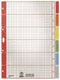 Leitz 4350 Register - blanko, Karton, farbig bedruckt, A4, 6 Blatt