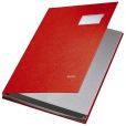Leitz 5701 Unterschriftsmappe - 10 Fächer, PP kaschiert, rot