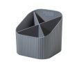 HAN Schreibtischköcher X-Loop KARMA – 4 Fächer, 80-100% Recyclingmaterial, öko-grau, 17248-18