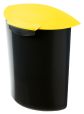 HAN Abfalleinsatz MOON – Volumen 6,0 Liter mit Deckel. Schick und praktisch für die perfekte Abfalltrennung. Für die HAN Papierkörbe 1834 und 1836, schwarz-gelb, 1839-15