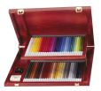 Pastellkreidestift - STABILO CarbOthello - 60er Holzkoffer mit Spitzer und Radierer - mit 60 verschiedenen Farben