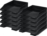 Briefablage KLASSIK, schwarz 10er Pack HAN1027-X-13 DIN A4/C4, stapelbar, stabil