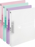 Herlitz Ringbuch A4 PP 2-Ring 3,8cm Pastell transparent 4er-Pack