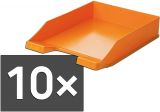 10er Pack Briefablage KLASSIK, orange DIN A4/C4, stapelbar, stabil
