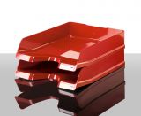 Briefablage VIVA, DIN A4/C4, mit Clip, hochglänzend 5er Pack Farbe: rot