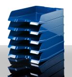 Briefablage VIVA, DIN A4/C4, mit Clip, hochglänzend 5er Pack Farbe: blau