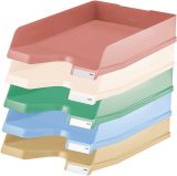 Briefablage VIVA, DIN A4/C4, mit Clip, hochglänzend 5er Pack Farbe: savanne