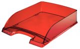 Leitz Briefkorb Breifablage Transparent Plus, A4, Polystyrol, 5er Pack Farbe: rot
