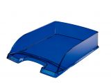 Leitz Briefkorb Breifablage Transparent Plus, A4, Polystyrol, 5er Pack Farbe: blau