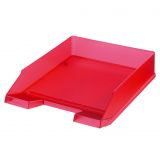 Herlitz Briefablage Ablagekorb A4-C4 classic Polystyrol 5er Pack Farbe: rot transluzent