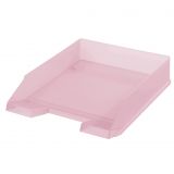 Herlitz Briefablage Ablagekorb A4-C4 classic Polystyrol 5er Pack Farbe: rosé translucent Pastell