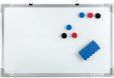 Idena 10413 - Whiteboard mit Alurahmen, ca. 30 x 40 cm groß, inklusive 6 Magnete und Schwamm, zur Wandmontage geeignet, ideal für Büro und zu Hause, ohne Maker