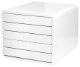 HAN Schubladenbox i-Box – High-End Schreibtischbox mit 5 Schubladen für Formate bis DIN A4/C4. Die ultimative Designbox für das moderne Büro, weiß, 1551-12