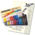 JAXON by Honsell - Ölpastellkreide 12er Set + Qualitäts-Skizzenblock A4