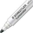 Staedtler Lumocolor 351 WP6 Whiteboard-Marker, Rundspitze ca. 2 mm Linienbreite, Set mit 6 Farben (1 Etui + Whiteboardschwamm)