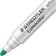 Staedtler Lumocolor 351 WP6 Whiteboard-Marker, Rundspitze ca. 2 mm Linienbreite, Set mit 6 Farben (1 Etui + Whiteboardschwamm)