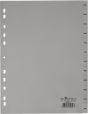 Durable Monatsregister umgekehrter Ablauf (A4, geprägte Taben Dez-Jan, 12-teilig, Universallochung) 25 Stück, grau, 650710