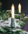 Konstsmide 1130-000 Lichterkette für Weihnachtsbaum warmweiß 25 Kerzen weiß Innen/Außen