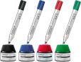 STAEDTLER Whiteboard Marker Lumocolor, trocken und rückstandsfrei abwischbar, Keilspitze ca. 2 oder 5 mm, hohe Qualität Made in Germany, Set mit 4 Farben, 351 B WP4