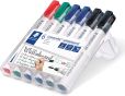 STAEDTLER Lumocolor 351 WP6 X Whiteboard-Marker (Rundspitze ca. 2 mm Linienbreite, Set mit 6 Markern, Hohe Qualität, trocken und rückstandsfrei abwischbar von Whiteboards)