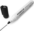 STAEDTLER Whiteboard Marker Lumocolor, trocken und rückstandsfrei abwischbar, Linienbreite 2 mm, schnelltrocknend, nachfüllbar, lange Lebensdauer, 1 schwarzer Marker, 351-9