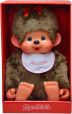 Sekiguchi 255630 Monchhichi Plüschfigur Mädchen mit Latz pink/braun 80cm