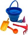 Donic Schildkröt Falteimerset 7 in 1 Sand Toys blau rosa 2fach sortiert