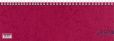 Querterminbuch 2026 | 297×105 mm, Karton, rot