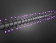 Konstsmide 3691-457 LED Globelichterkette, runde Dioden, 80 purpurfarbene Dioden, 24V Außentrafo, schwarzes Kabel