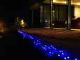 Konstsmide 3691-457 LED Globelichterkette, runde Dioden, 80 purpurfarbene Dioden, 24V Außentrafo, schwarzes Kabel