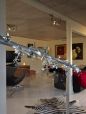 Konstsmide 3189-903 - LED Dekolichterkette, silberfarbene Perlen und Schneekristalle, 20 kalt weiße Dioden, 24V Innentrafo, transparentes Kabel