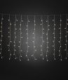 Konstsmide 3675-103 - LED Lichtervorhang, mit 400 warmweißen Dioden, 24V Außentrafo, transparentes Kabel