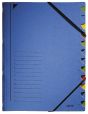 Leitz 3912 Ordnungsmappe - 12 Fächer, A4, Pendarec-Karton (RC), 430 g/qm, blau