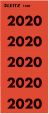 Leitz 1420 Inhaltsschild 2020 - selbstklebend, 100 Stück, rot
