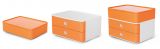 HAN SMART-BOX ALLISON – kompakte Design-Schubladenbox mit 2 Schubladen, hochglänzend und in Premium-Qualität, apricot orange, 1120-81