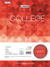 LANDRÉ Collegeblock college DIN A4, liniert, 80 Blatt
