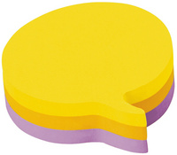 Post-it Haftnotiz-Würfel, 70 x 70 mm Blumenform, 3-farbig