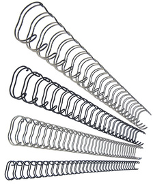 LEITZ Drahtbinderücken, DIN A4, 34 Ringe, 8 mm, silber