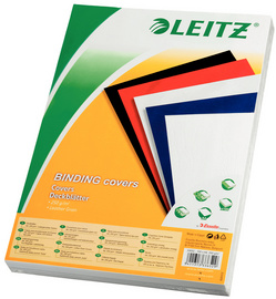 LEITZ Deckblatt, ledergenarbter Karton, DIN A4, schwarz