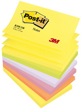 Post-it Haftnotizen Z-Notes, 127 x 76 mm, 6-farbig