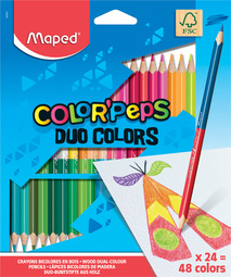 Maped Dreikant-Buntstift COLORPEPS DUO, 12er Kartonetui