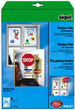 sigel Inkjet-Fenster-Folie, DIN A4, transparent, klar