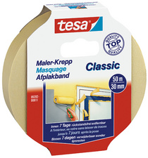 tesa Maler Krepp Premium Classic Abdeckband, 50 mm x 50 m