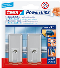 tesa Powerstrips Haken LARGE Classic, weiss