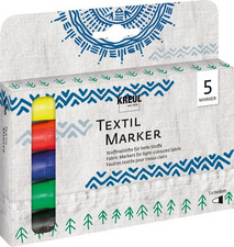 KREUL Textilmarker JAVANA texi mäx medium, 5er-Set