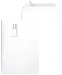 MAILmedia Adressfeld-Versandtasche B4, mit Fenster, weiß