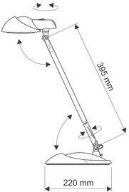 MAUL LED-Tischleuchte MAULstorm, Standfuß, silber